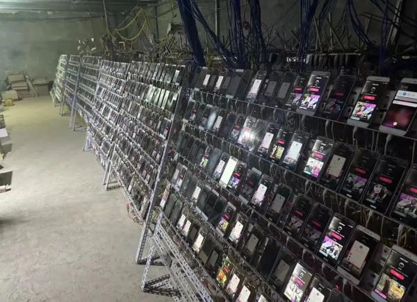 现场图惊呆直播间水军的秘密26000部手机齐齐整整