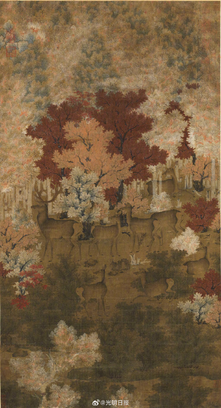 古画里的时令 呦呦鹿鸣枫叶红 古画里的时令 呦呦鹿鸣枫叶红