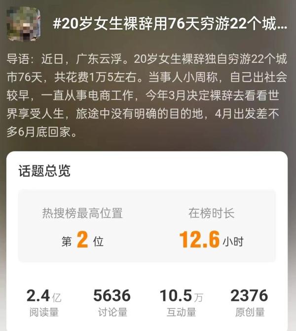 76天，22城！裸辞之后，20岁的她真敢啊