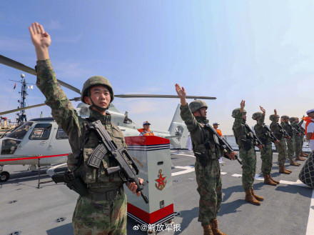 中国海军第44批护航编队抵达阿联酋访问