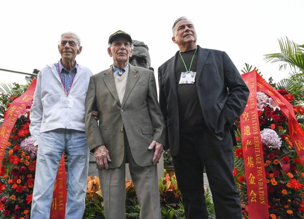 美国飞虎队老兵参观重庆史迪威博物馆 美国飞虎队老兵参观重庆史迪威博物馆