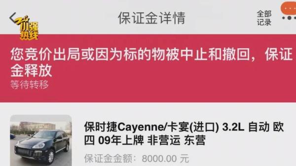 男子1000多元抢购到保时捷卡宴!没想到…… 男子1000多元抢购到保时捷卡宴!没想到……