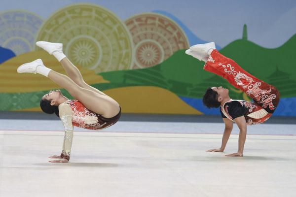 健美操——大学组混合双人操赛况