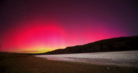 黑龙江漠河现绚丽极光
