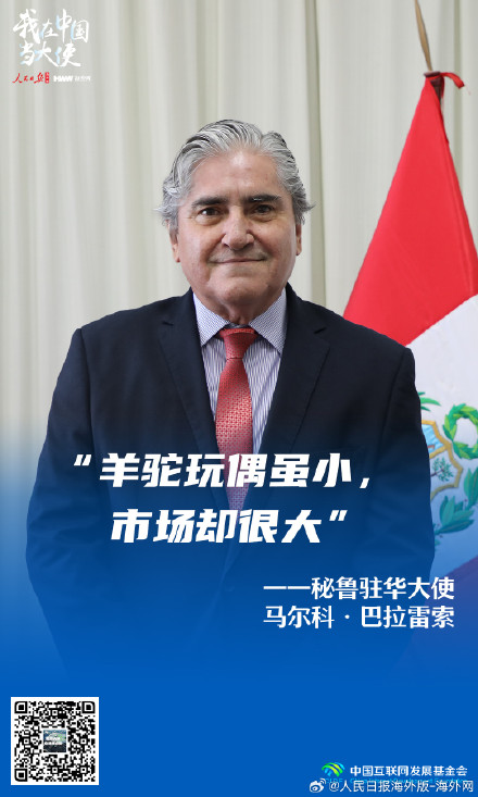 秘鲁驻华大使巴拉雷索：“羊驼玩偶虽小，市场却很大”