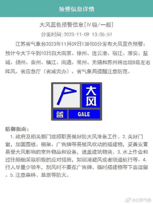 江苏发布预警！即将波及这些地方