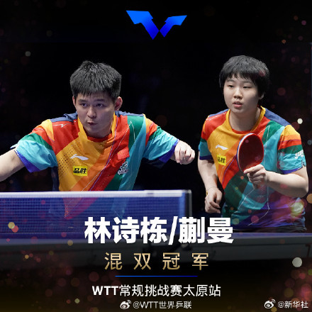 WTT常规挑战赛太原站：林诗栋蒯曼夺得混双冠军