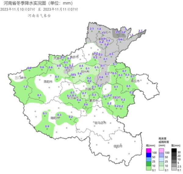 河南迎来今年冬天第一场雪，河南各地“打PK”，哪儿下得最大？