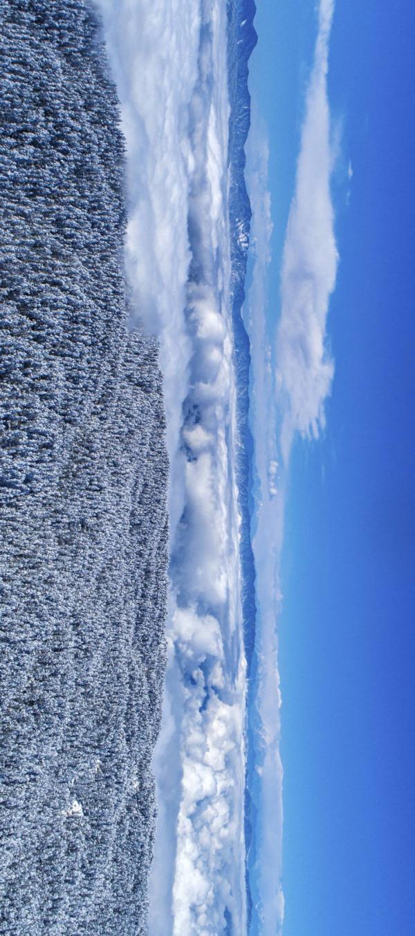 四川瓦屋山迎来初雪！云海、飞瀑美不胜收