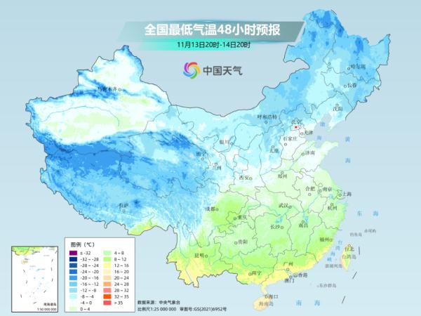 手都冻紫了，正如上海的气温图……这个冬天会出现极端寒潮吗？