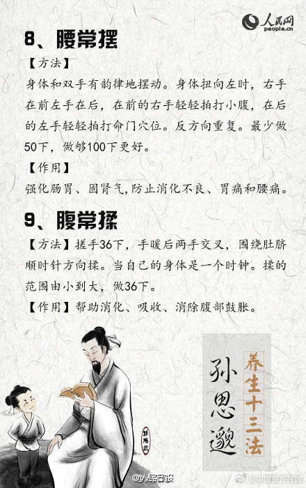 超实用!孙思邈的养生十三法 超实用!孙思邈的养生十三法