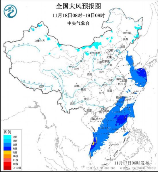 东部地区将出现大风降温天气 东北地区有雨雪天气