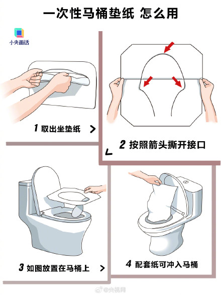 一次性马桶垫纸到底怎么用 ？