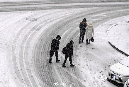 哈尔滨迎今冬第四场强降雪 雪花纷飞天地银白
