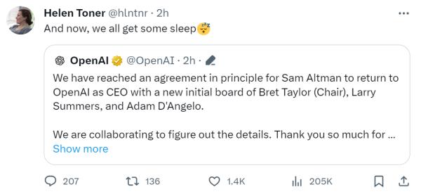 OpenAI晒员工开心大合照：董事会成员表态各异，马斯克继续内涵
