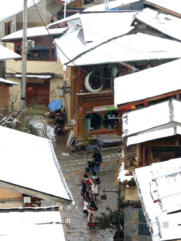 雪落古城,香格里拉“初雪”迷人 雪落古城,香格里拉“初雪”迷人