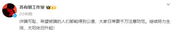 诈骗大案曝光，苏有朋也被骗！最新回应