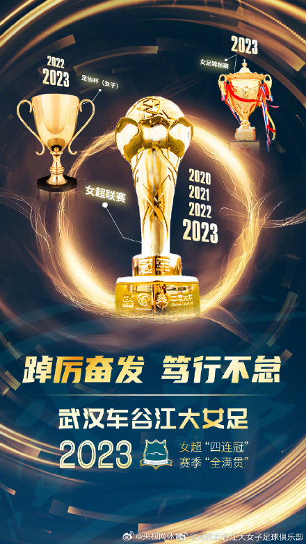 武汉江大女足提前一轮夺得女超冠军