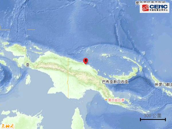 巴布亚新几内亚附近海域发生6.6级地震 巴布亚新几内亚附近海域发生6.6级地震