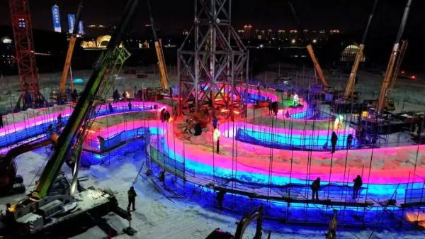 主塔已完成50%！冰雪大世界建设驶入“快车道”