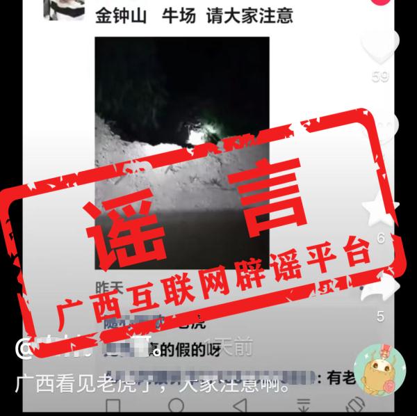 广西两地出现野生老虎?当地回应! 广西两地出现野生老虎?当地回应!