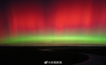 地磁暴致黑龙江出现震撼极光 地磁暴致黑龙江出现震撼极光