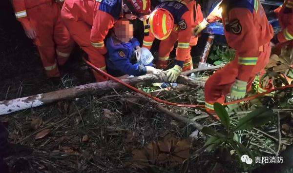 险！贵阳一出租车被追尾，失控冲下大桥