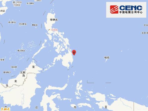 菲律宾棉兰老岛附近海域再次发生6级以上地震