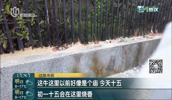 上海街头绿化带里，居然有人焚烧香烛？谜之真相来了…