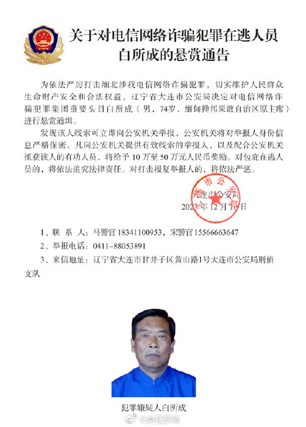 10名电诈头目被公开悬赏通缉