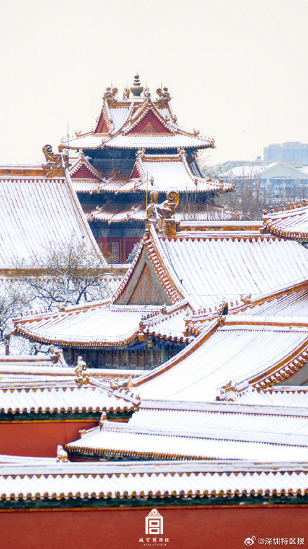 故宫初雪美景持续放送