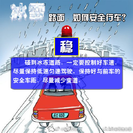 冰雪路面，如何安全行车？牢记这六个字！