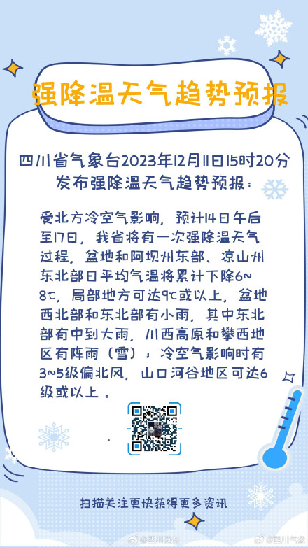 注意啦!四川本周将上演断崖式降温 注意啦!四川本周将上演断崖式降温