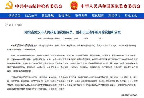 官迷心窍,结交政治骗子!王清华被“双开” 官迷心窍,结交政治骗子!王清华被“双开”