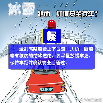 冰雪路面，如何安全行车？牢记这六个字！