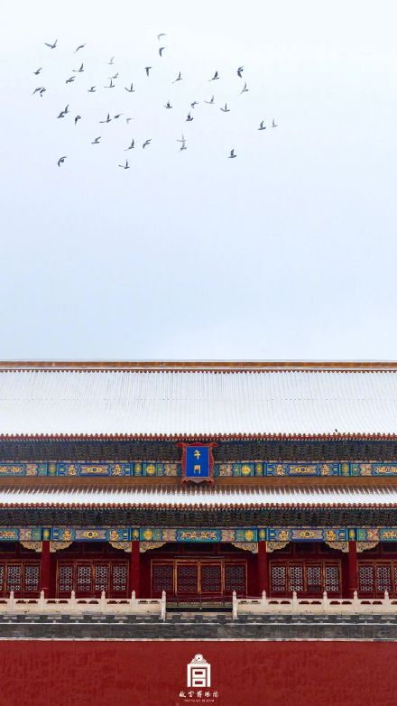 壁纸上新！白雪覆盖下的故宫博物院