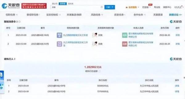 热搜第一！知名女星被强制执行！