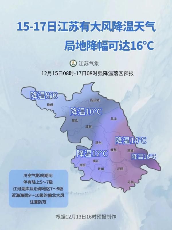 冷空气明夜起影响江苏！