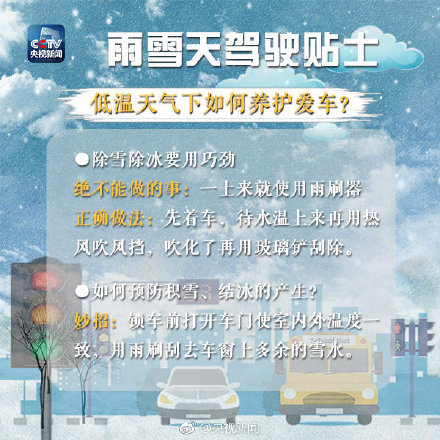 雨雪天驾驶、养护，这些知识必看！