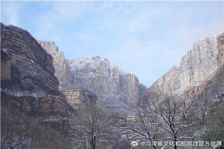 雪后太行大峡谷银装素裹 美景如画