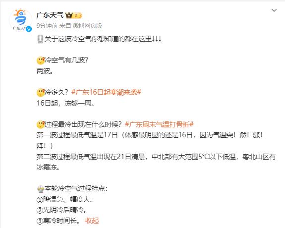 最低0℃!广东周末迎“蹦极式”降温!省内有机会欣赏雪景 最低0℃!广东周末迎“蹦极式”降温!省内有机会欣赏雪景