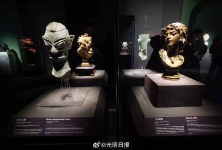 三星堆文物与罗丹雕塑对话
