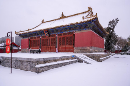 雪落中原绘成一幅幅国画