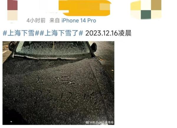 上海今冬的第一场雪来了，又好像没来！