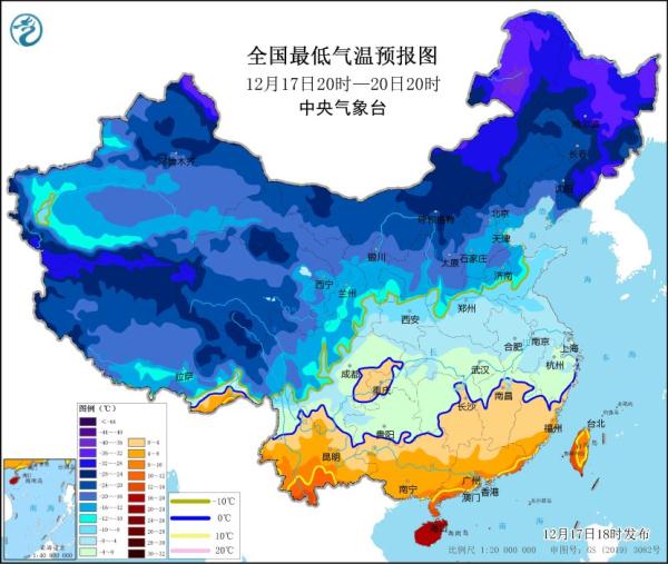 中央气象台：我国大部地区气温将持续偏低 南方有雨雪天气