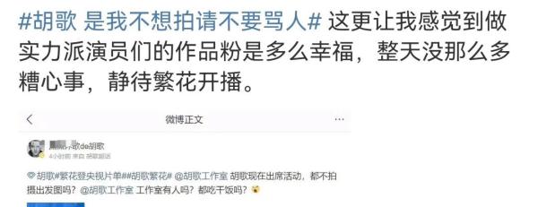 胡歌：请不要骂人