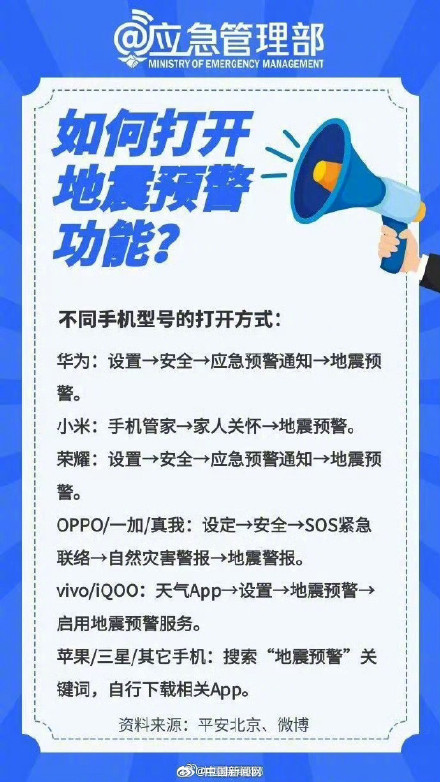 地震预警功能如何打开 教程在这! 地震预警功能如何打开 教程在这!