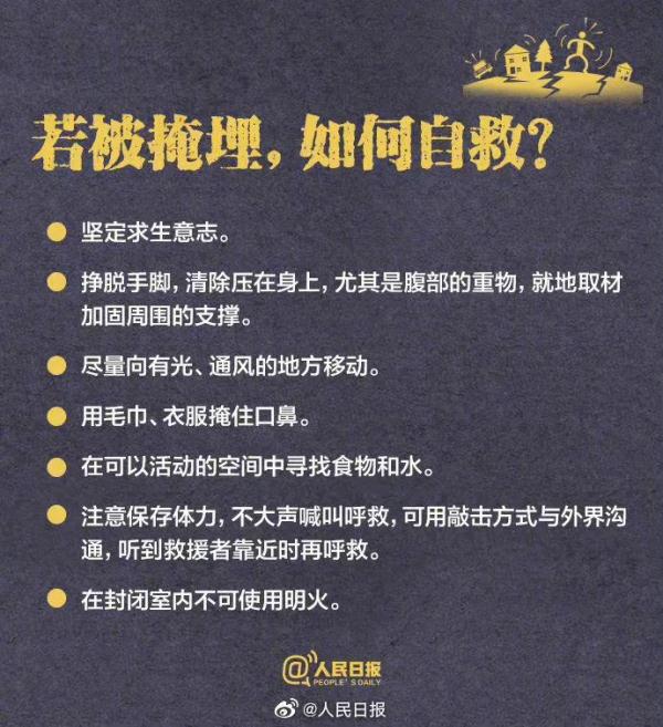 收藏!每个人都该掌握的地震自救知识 收藏!每个人都该掌握的地震自救知识