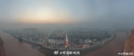 航拍积石山地震震中画面