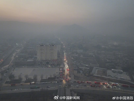 航拍积石山地震震中画面